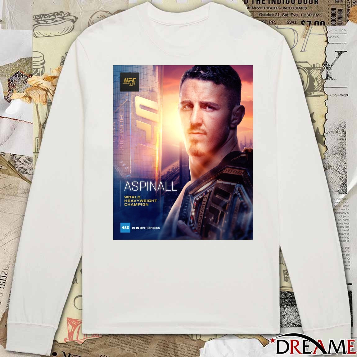 UFC 321 Tom Aspinall World Heavyweight Champion HSS #1 In Orthopedics Poster t-shirt