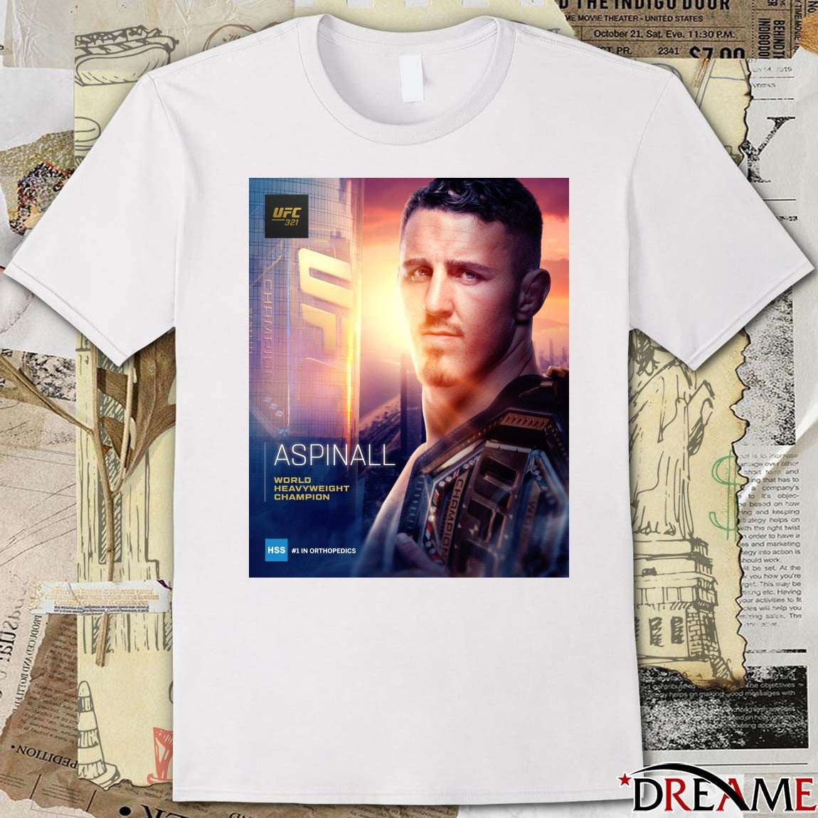 UFC 321 Tom Aspinall World Heavyweight Champion HSS #1 In Orthopedics Poster t-shirt