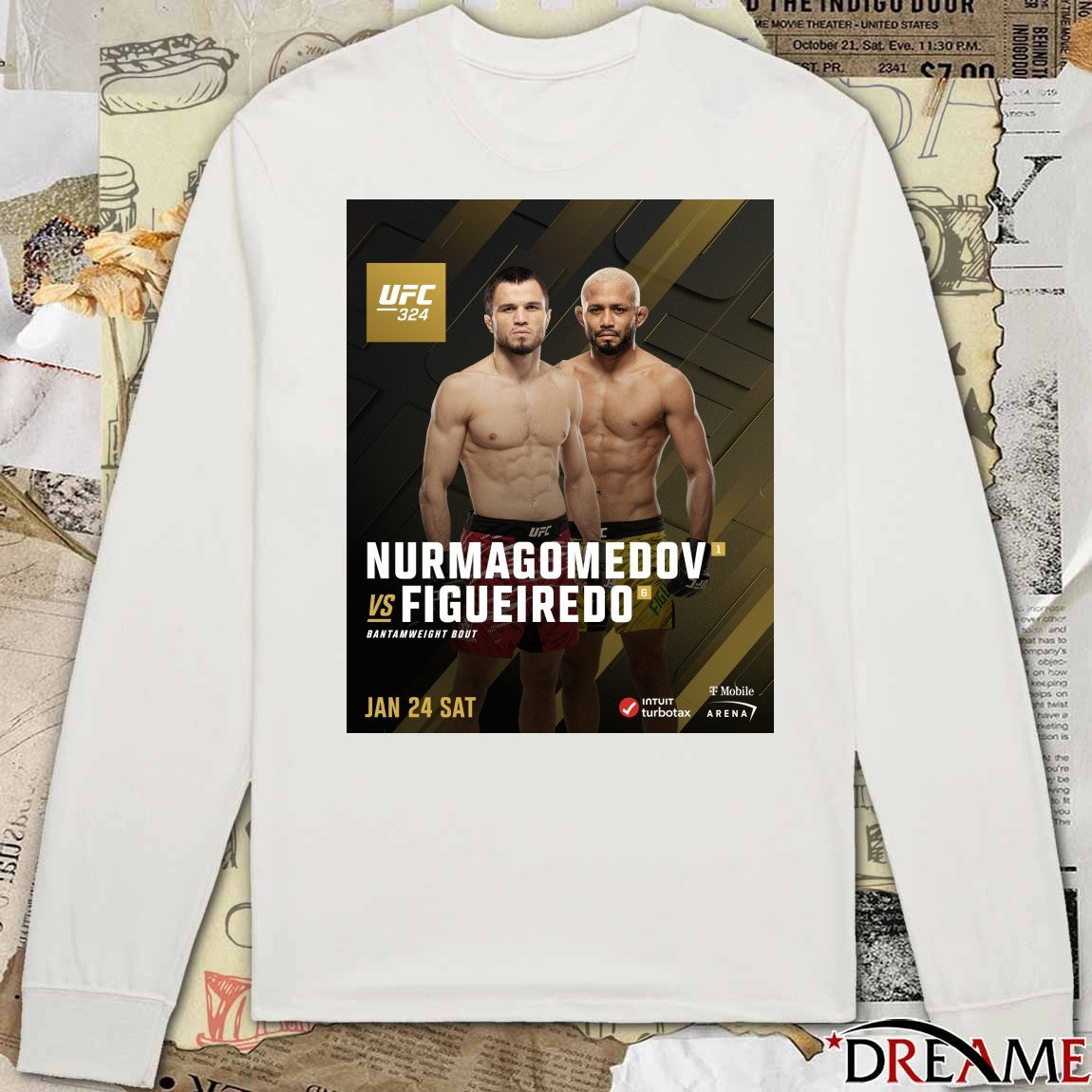 UFC 324 Umar Nurmagomedov Vs Deiveson Figueiredo January 24th 2026 T-Mobile Arena in Las Vegas Poster t-shirt