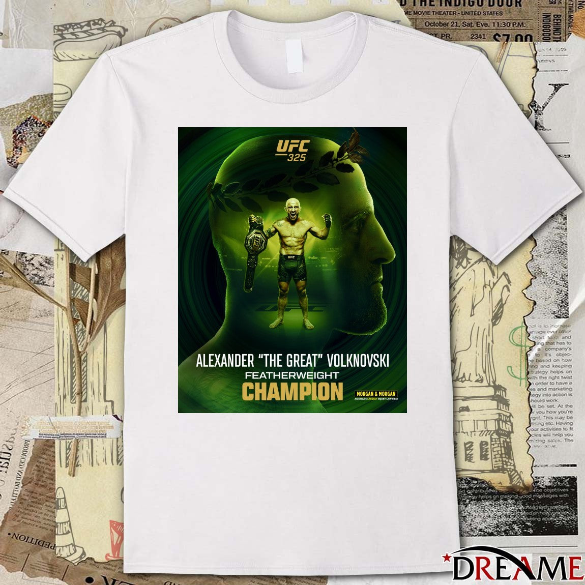 UFC 325 Alexander The Great Volkanovski defeats Diego Lopes Featherweight Champion Poster t-shirt