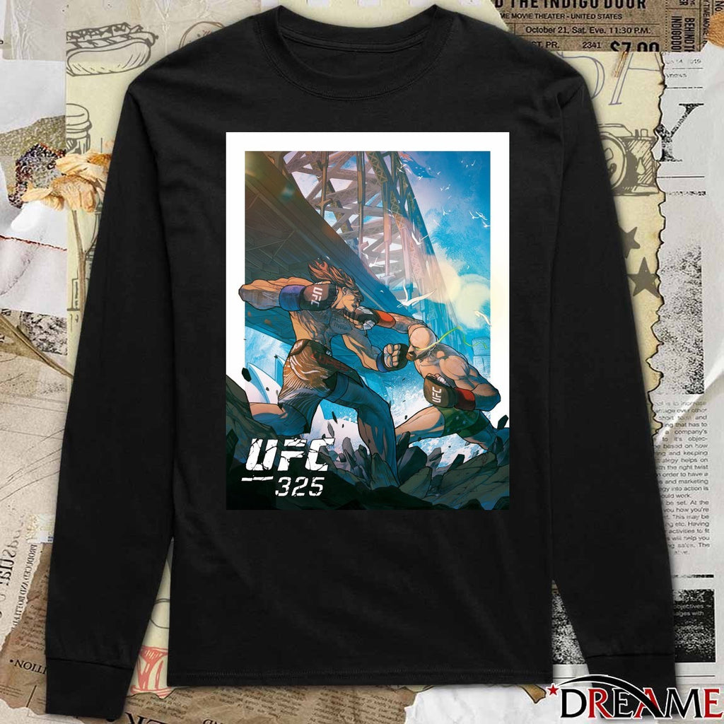 UFC 325 Volkanovski Vs Lopes 2 Artist Series Comic Style Art Poster t- shirt