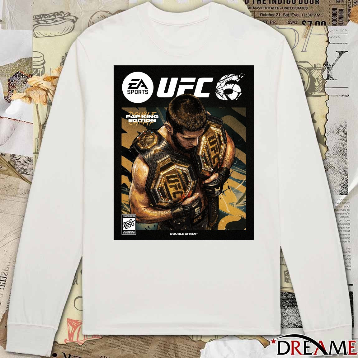UFC 6 Double Champ P4P King Edition Islam Makhachev Poster t-shirt