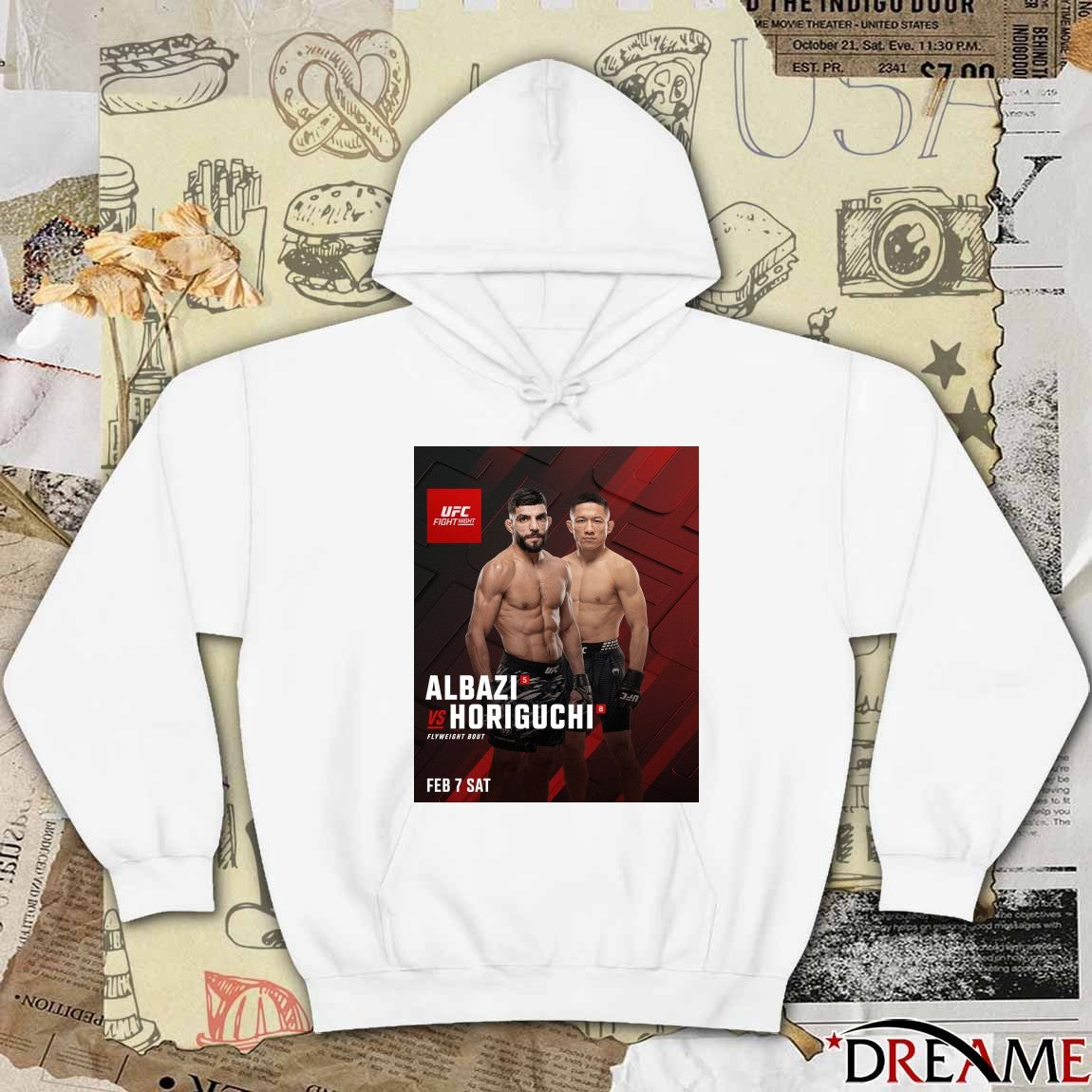 UFC Fight Night Amir Albazi Vs Kyoji Horiguchi Flyweight Bout February 7th 2026 Poster t-shirt