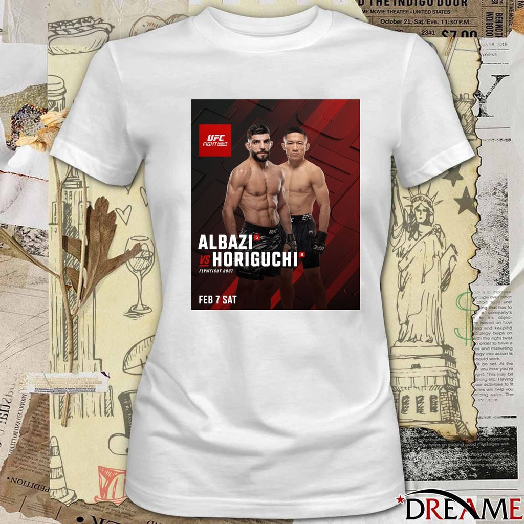 UFC Fight Night Amir Albazi Vs Kyoji Horiguchi Flyweight Bout February 7th 2026 Poster t-shirt