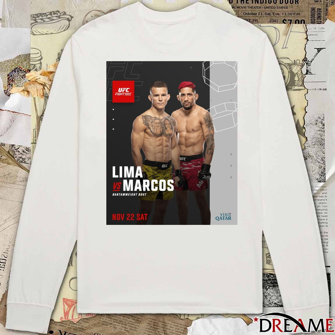 UFC Fight Night Lima Vs Marcos Bantamweight Bout November 22 2025 Poster t-shirt