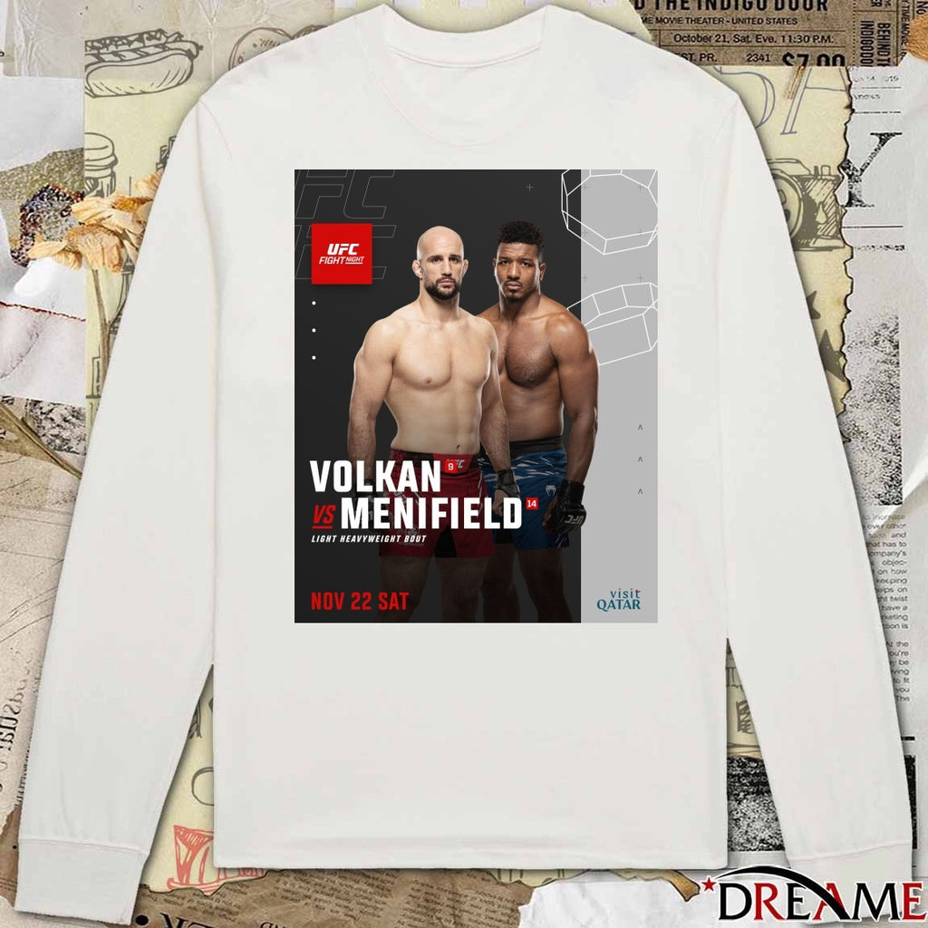 UFC Fight Night Volkan Vs Menifield Light Heavyweight Bout November 22 2025 Poster t-shirt