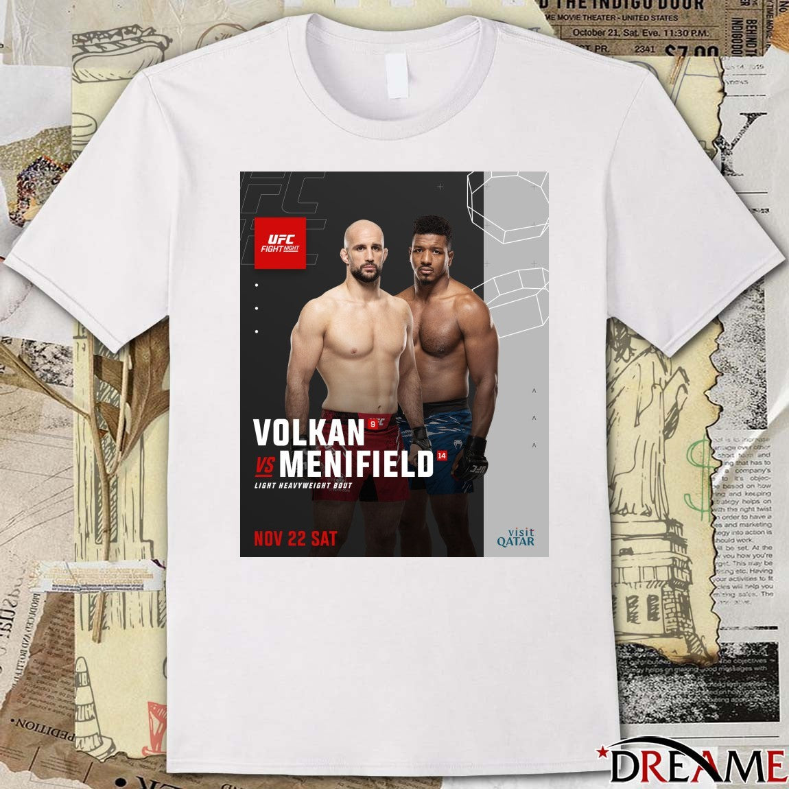UFC Fight Night Volkan Vs Menifield Light Heavyweight Bout November 22 2025 Poster t-shirt