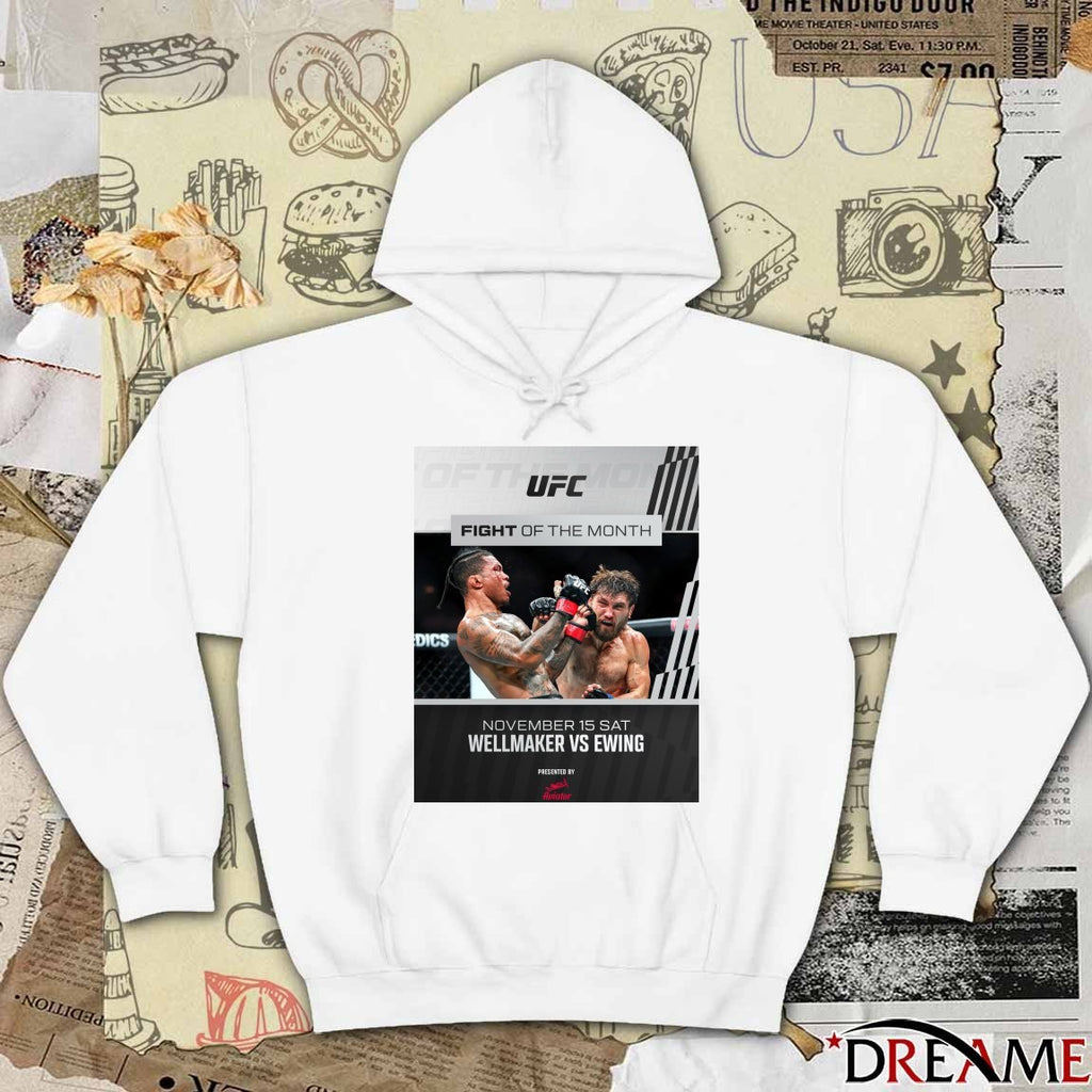 UFC Fight Of The Month November 15 2025 Malcolm Wellmaker Vs Ethyn Ewing Poster t-shirt
