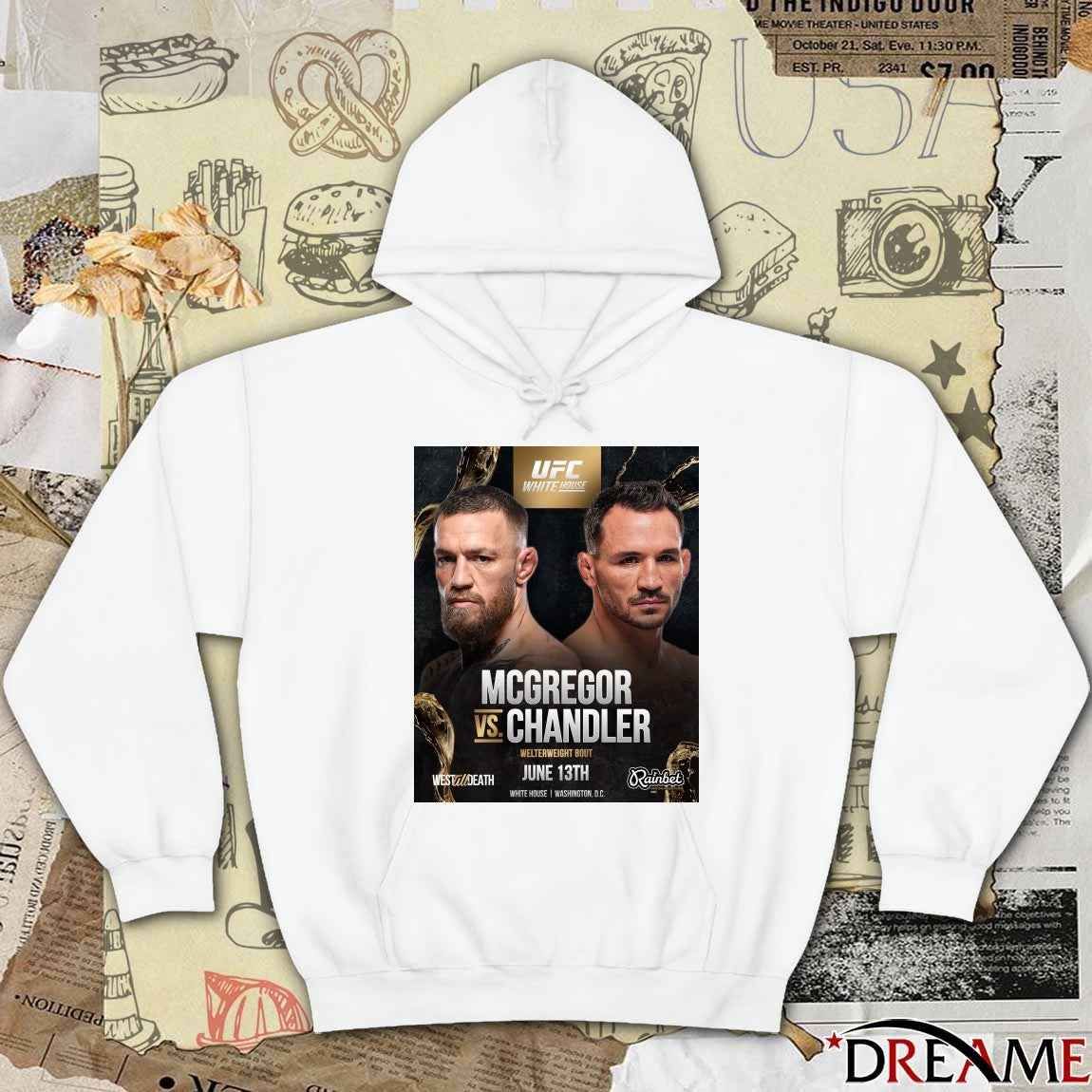 UFC White House Conor McGregor vs. Michael Chandler Welterweight Bout June 13th 2025 White House Poster shirt