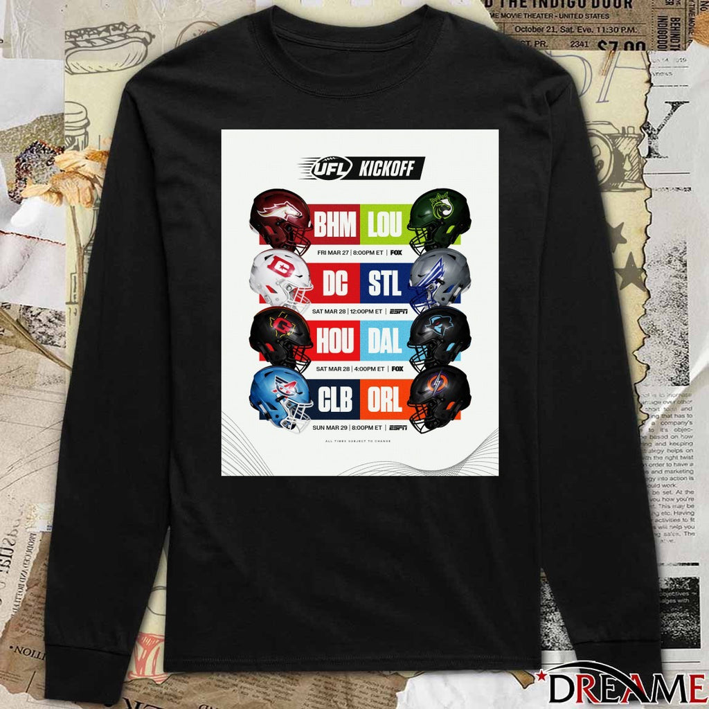 UFL Kickoff Weekend New Rivalries Old Grudges March 27 – 29 2026 Poster t-shirt
