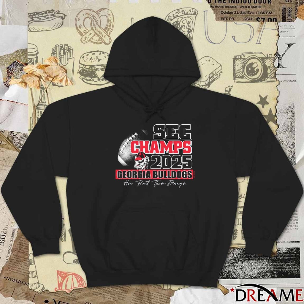 UGA Georgia Bulldogs 2025 SEC Football Champions How ‘Bout Them Dawgs t-shirt