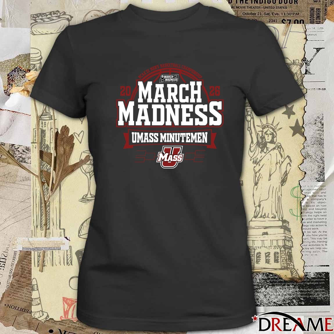 UMass Minutemen 2026 NCAA DI Men’s Basketball Championship March Madness Bound t-shirt