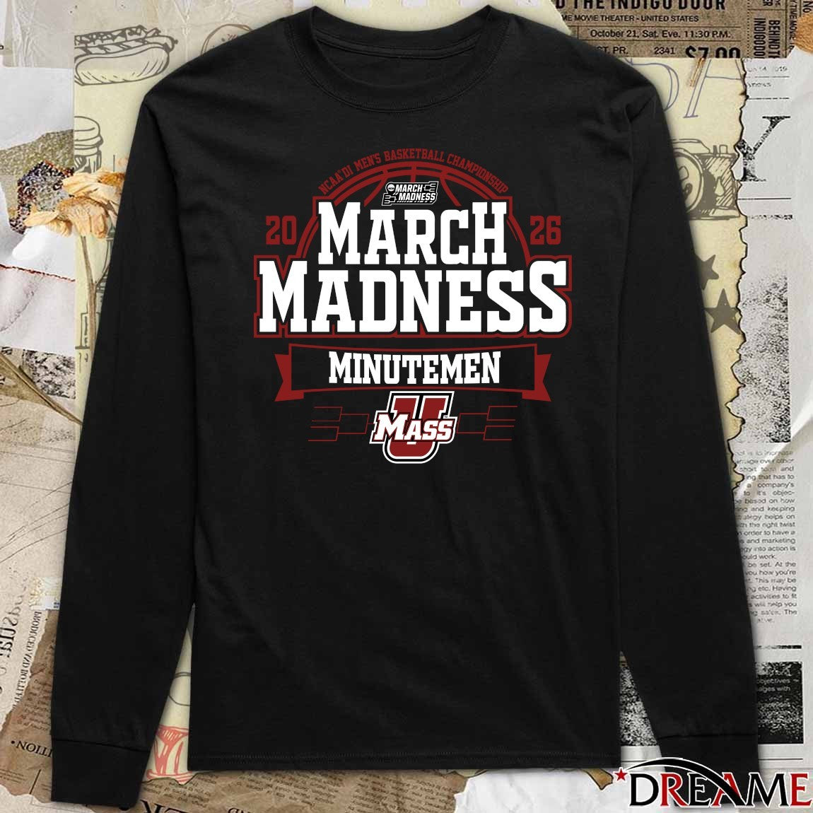 UMass Minutemen 2026 NCAA DI Men’s Basketball Championship March Madness t-shirt