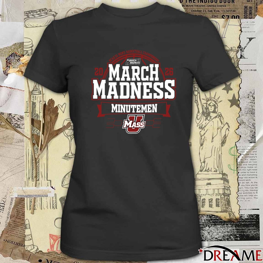UMass Minutemen 2026 NCAA DI Men’s Basketball Championship March Madness t-shirt