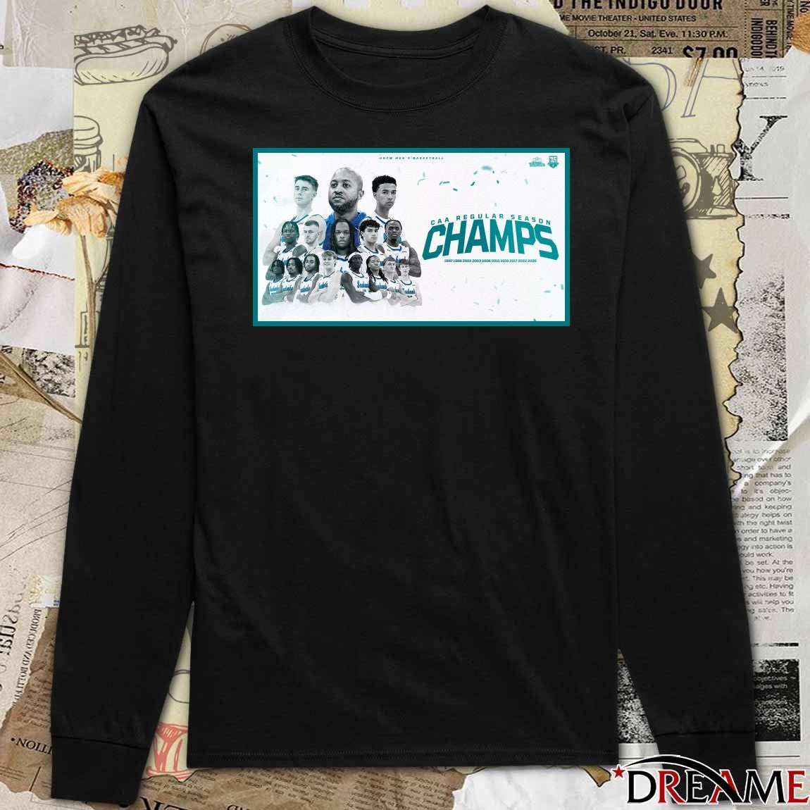 UNCW Men’s Basketball 2026 CAA Regular Season Champions 1997 – 2026 Banner t-shirt