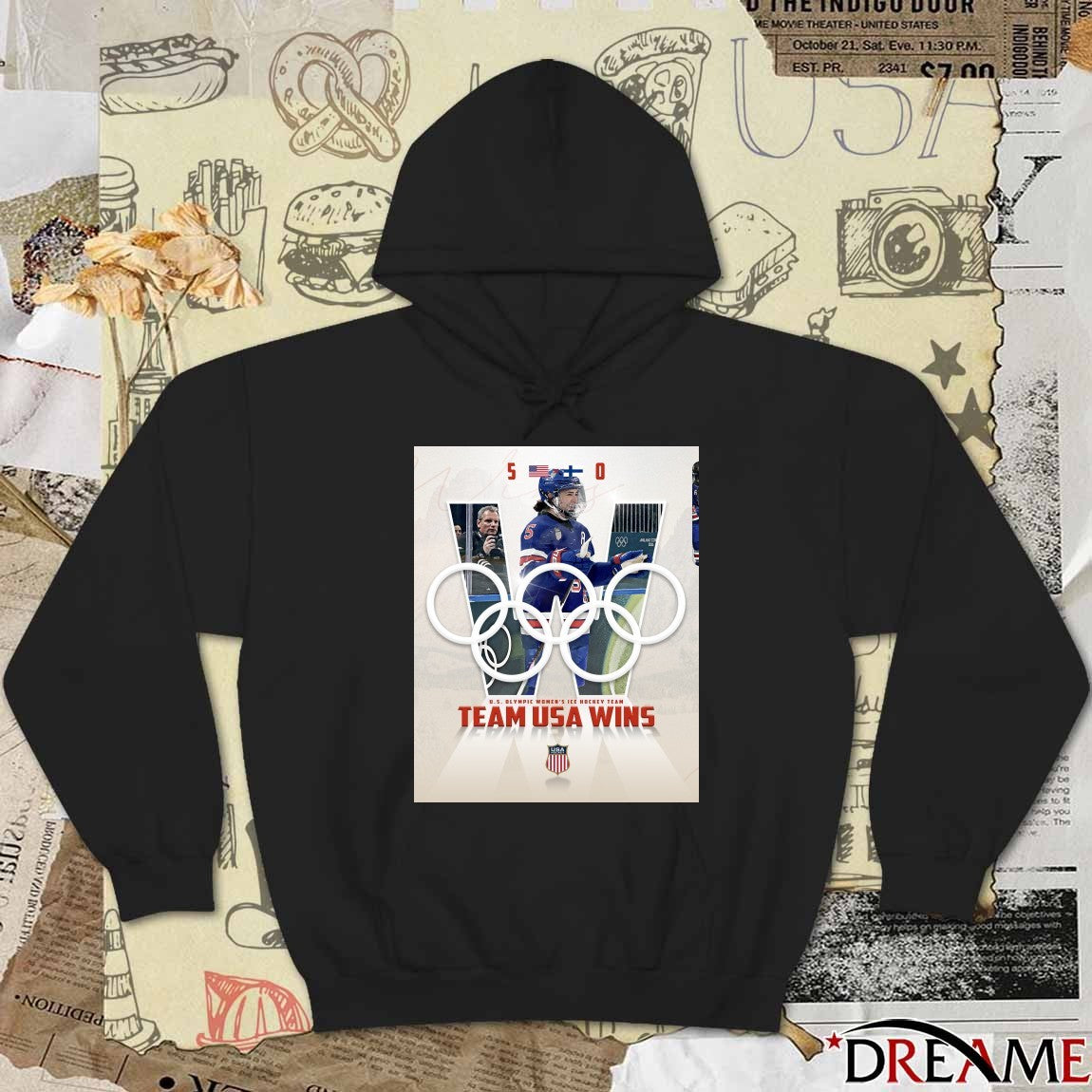 US Olympic Women’s Ice Hockey Team Team USA Wins Poster t-shirt