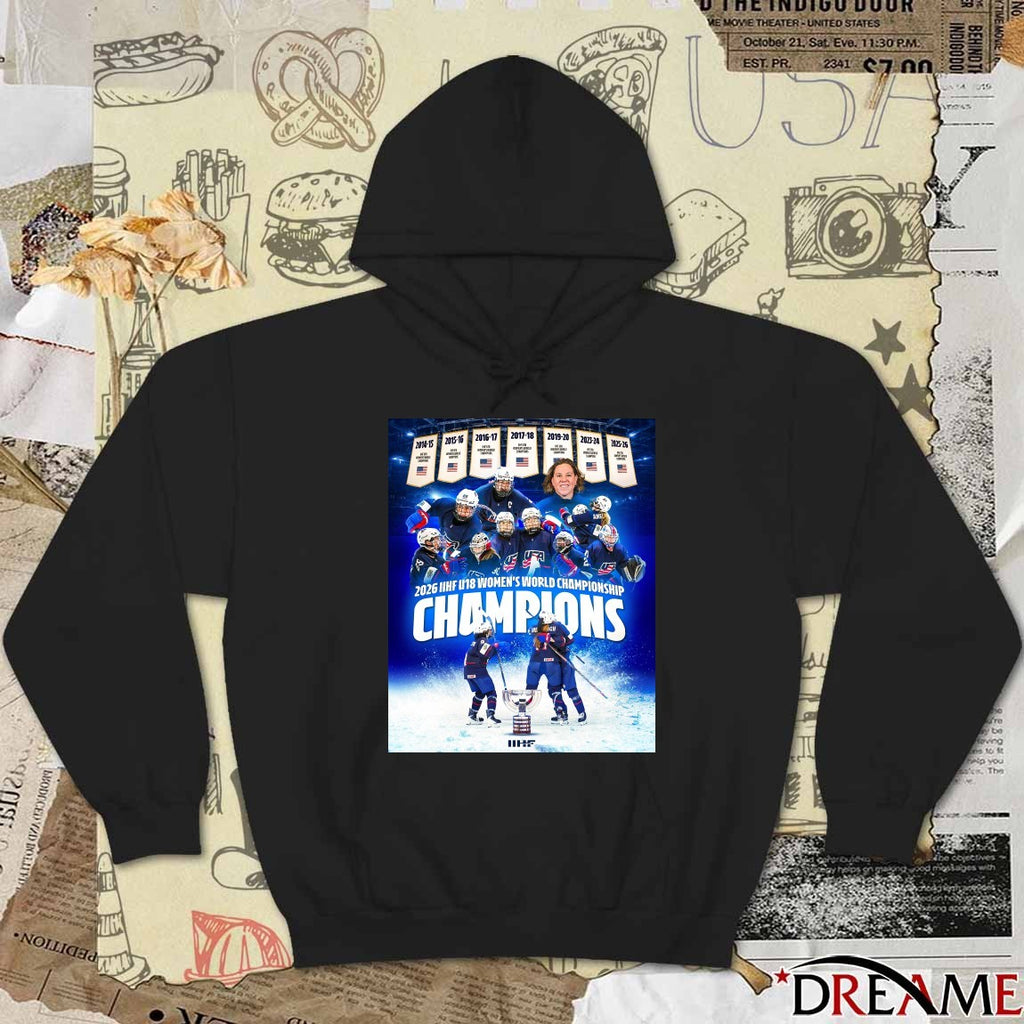 USA Hockey 2026 IIHF U18 Women’s World Championship Champions Poster t-shirt
