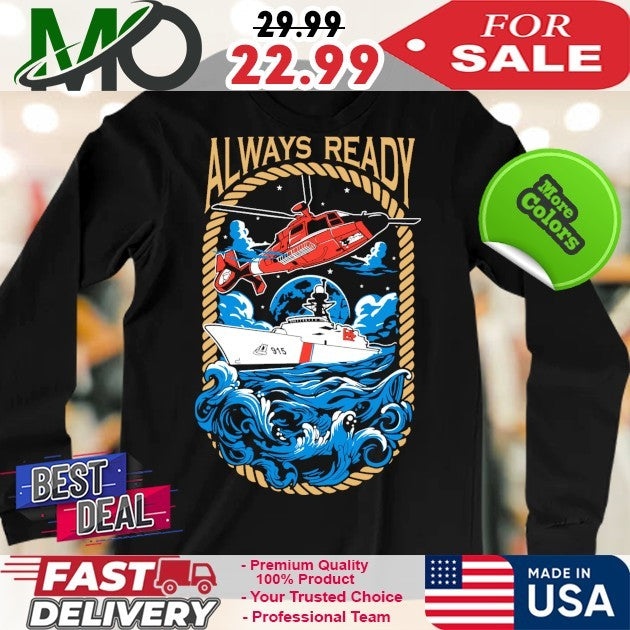 USCG Always Ready Plane and Boat 915 Shirt