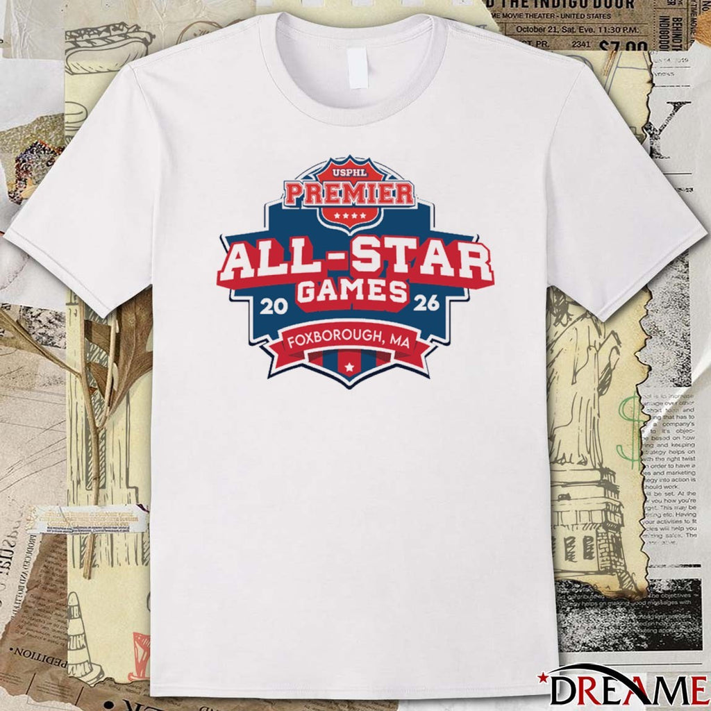 USPHL Premier All-Star Game 2026 Foxborough MA Logo t-shirt