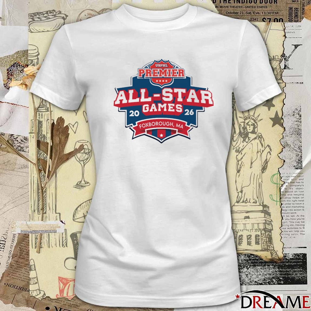 USPHL Premier All-Star Game 2026 Foxborough MA Logo t-shirt