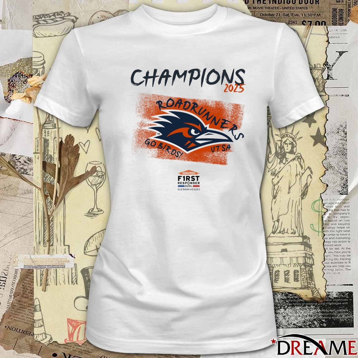 UTSA Roadrunners 2025 First Responder Bowl Everyday Heroes Champions Go Birds t-shirt