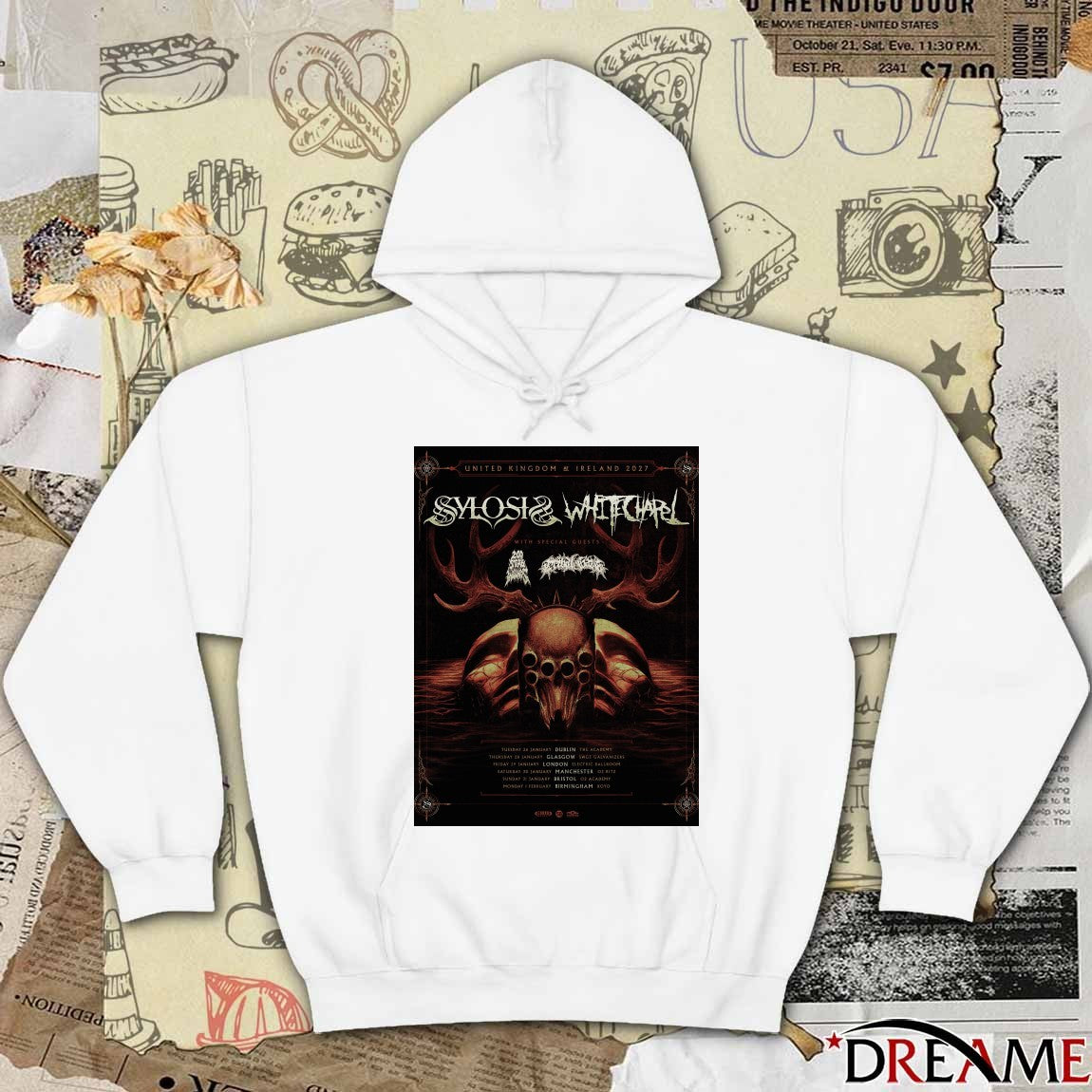 United Kingdom & Ireland Sylosis and Whitechapel January and February 2027 Poster t-shirt