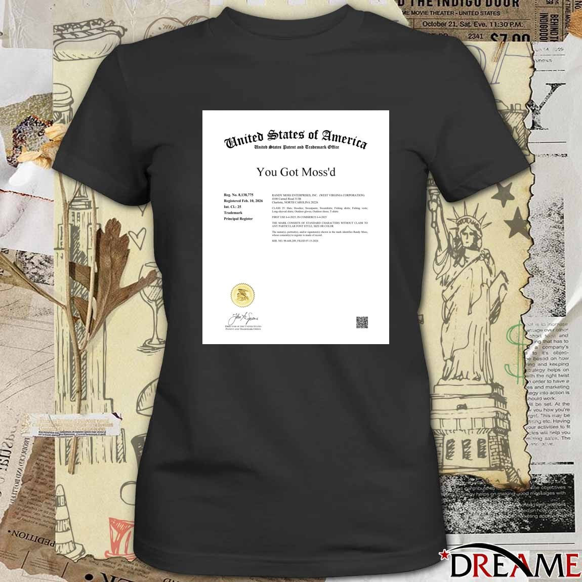 United States Of America Randy Moss Trademarks You Got Moss’d 2026 Signature t-shirt