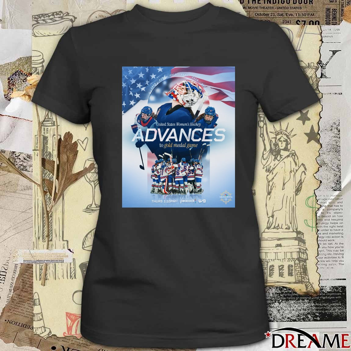 United States Women’s Hockey Advanced To The Gold Medal Game Winter Olympics t-shirt