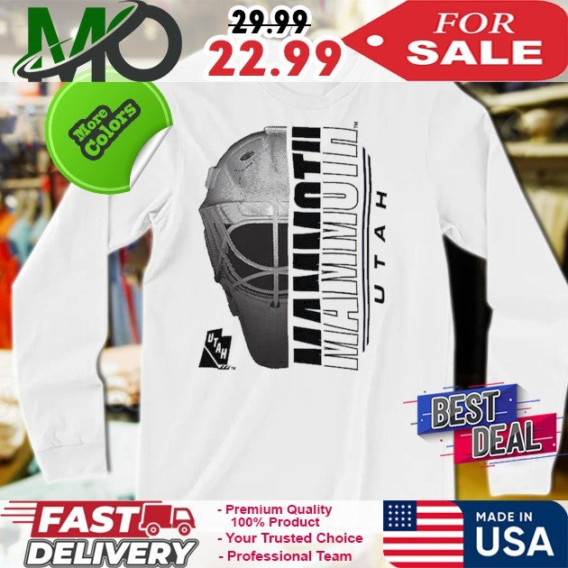 Utah Mammoth Starter White Half Helmet And Logo Shirt