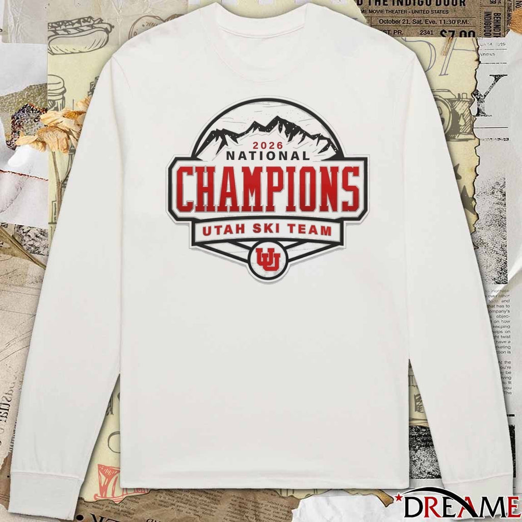 Utah Ski Team 2026 National Champions Logo t-shirt