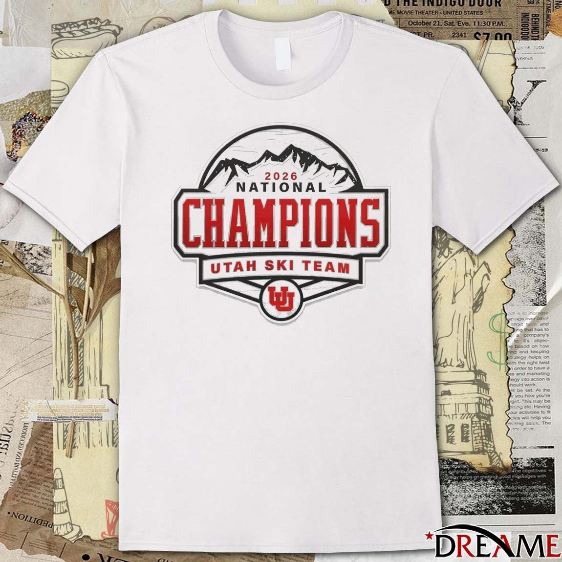 Utah Ski Team 2026 National Champions Logo t-shirt