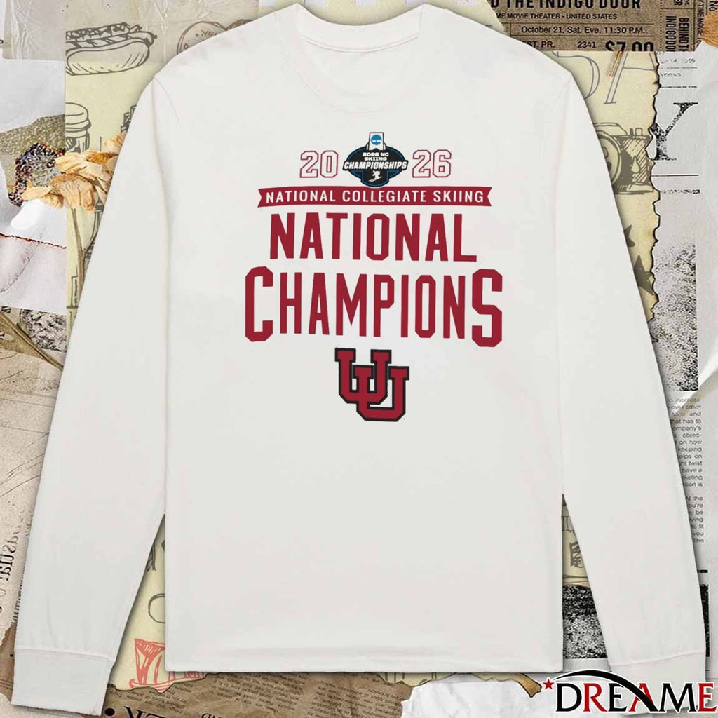 Utah Utes 2026 NCAA National Collegiate Skiing National Champions t-shirt