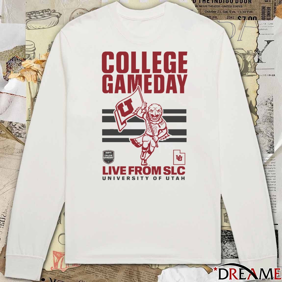 Utah Utes ESPN College GameDay Utah Flag Live From SLC University Of Utah 2025 t-shirt
