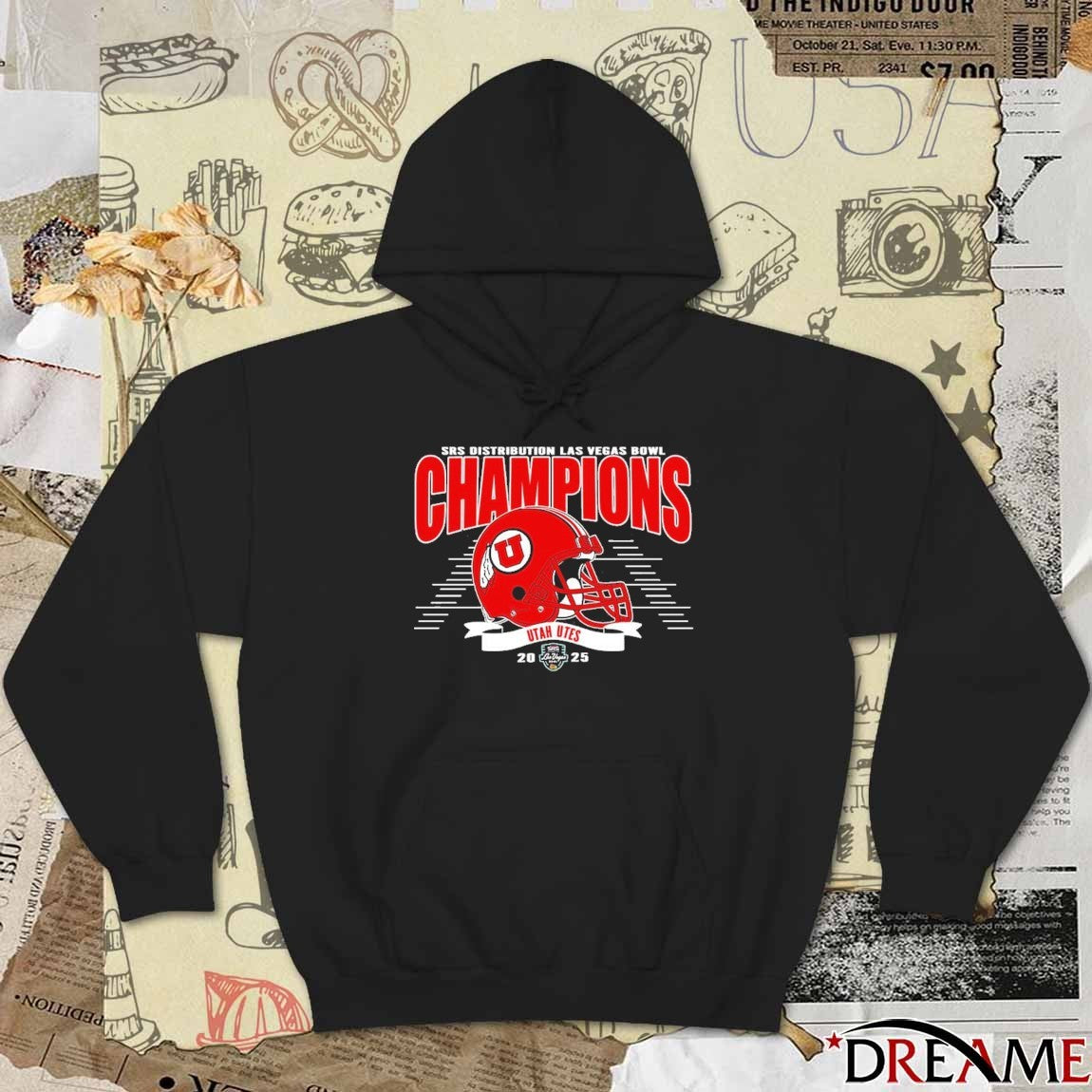 Utah Utes Football To Champions 2025 SRS Distribution Las Vegas Bowl Helmet t-shirt