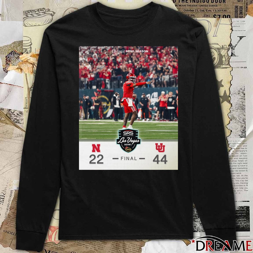 Utah Utes defeated Nebraska Cornhuskers Final Score 44-22 2025 Las Vegas Bowl Poster t-shirt