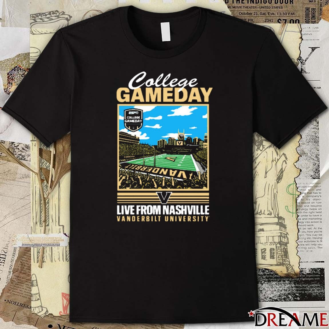 Vanderbilt Commodore ESPN College Gameday Live From Nashville Vanderbilt University t-shirt