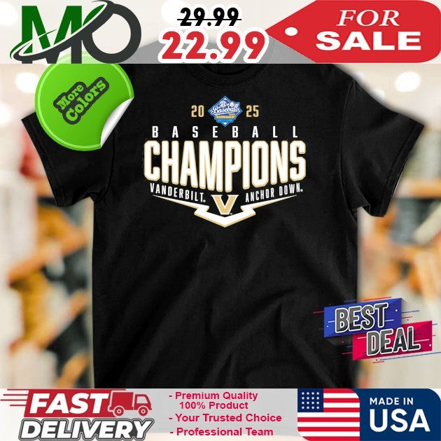 Vanderbilt Commodores 2025 SEC Baseball Conference Tournament Champions Playoff Pitch Exclusive Fan T-Shirt
