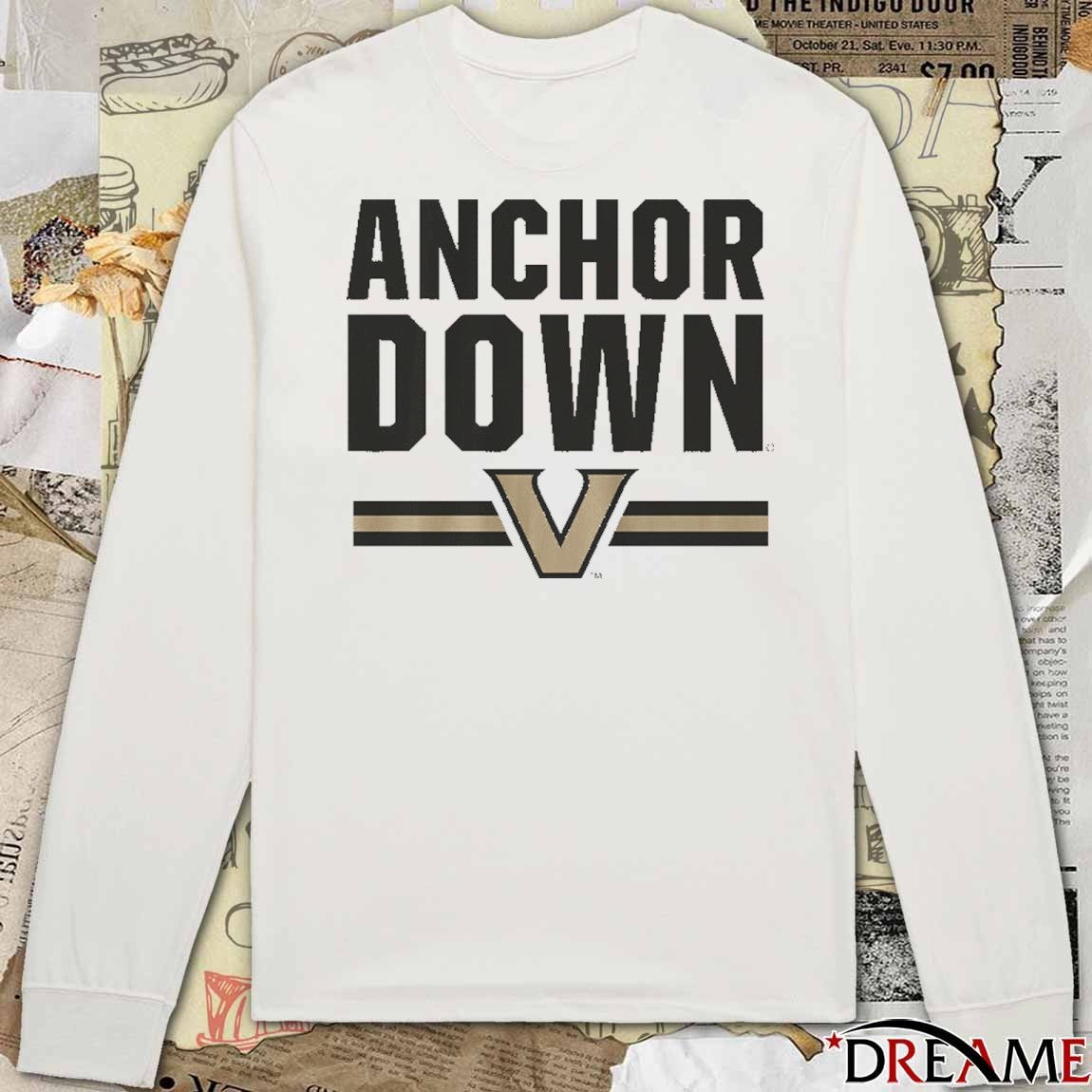 Vanderbilt Commodores Anchor Down NCAA Football 2025 t-shirt