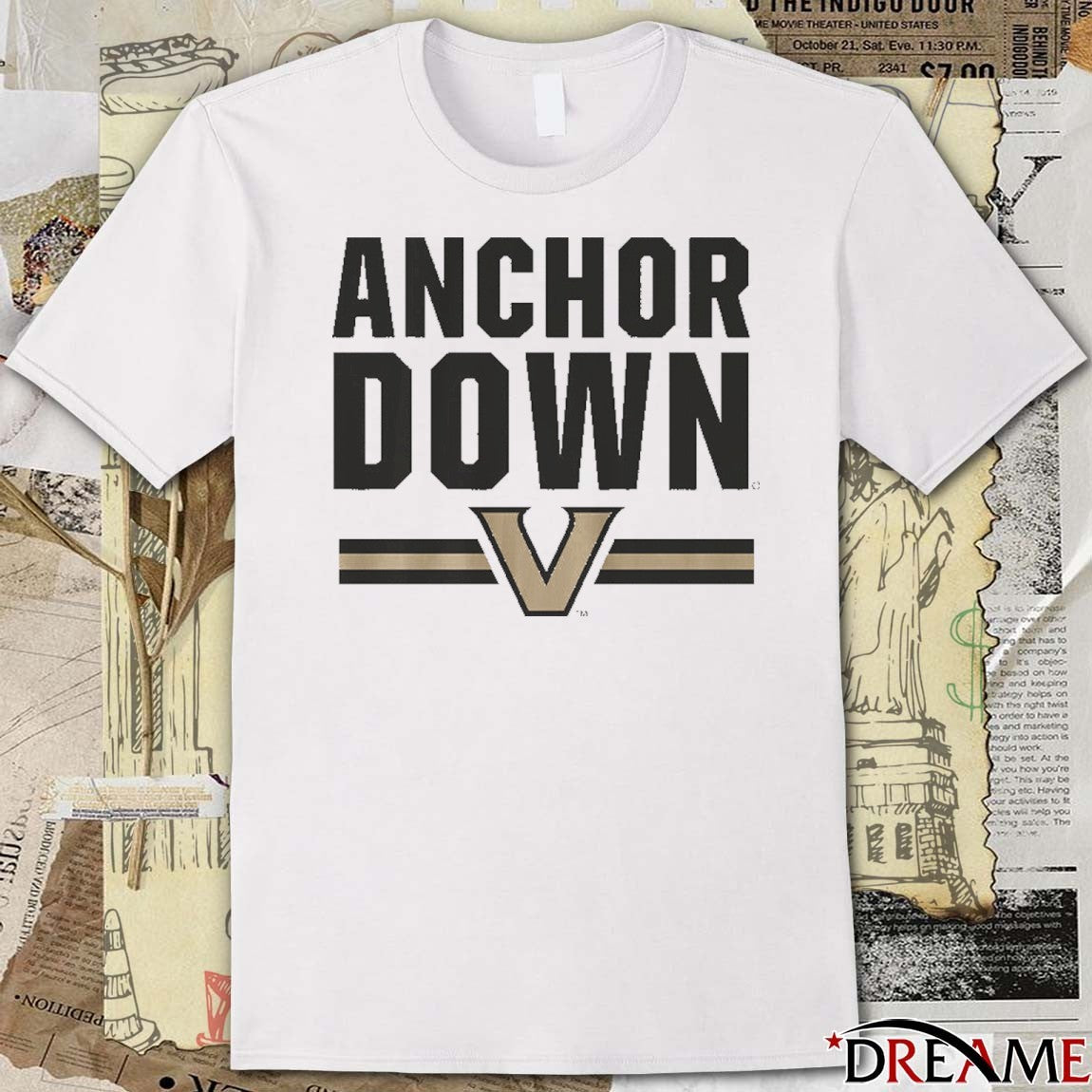 Vanderbilt Commodores Anchor Down NCAA Football 2025 t-shirt