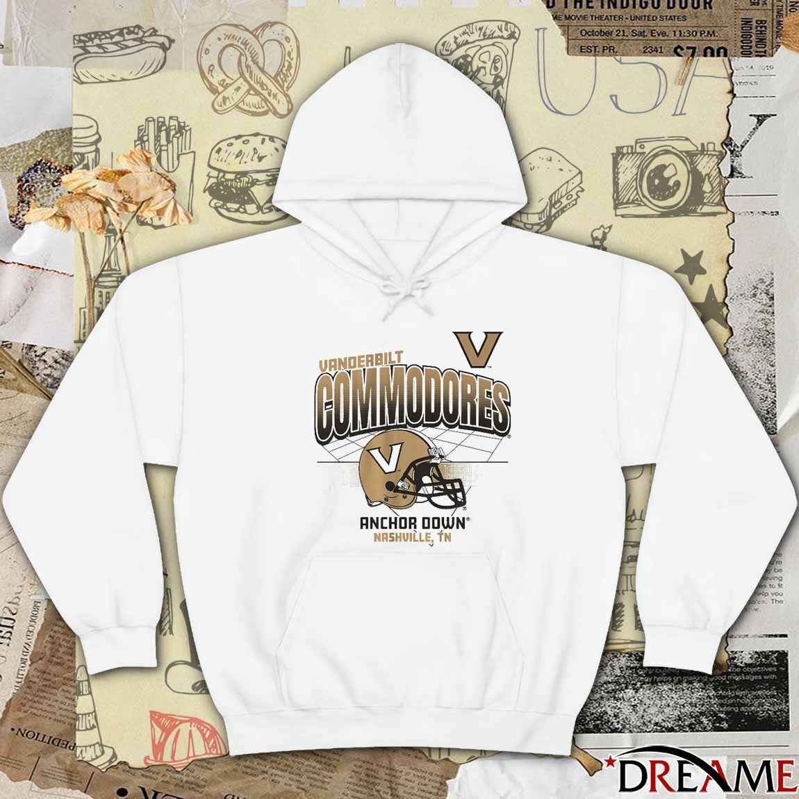 Vanderbilt Commodores Anchor Down Nashville TN Helmet Grid NCAA 2025 t-shirt