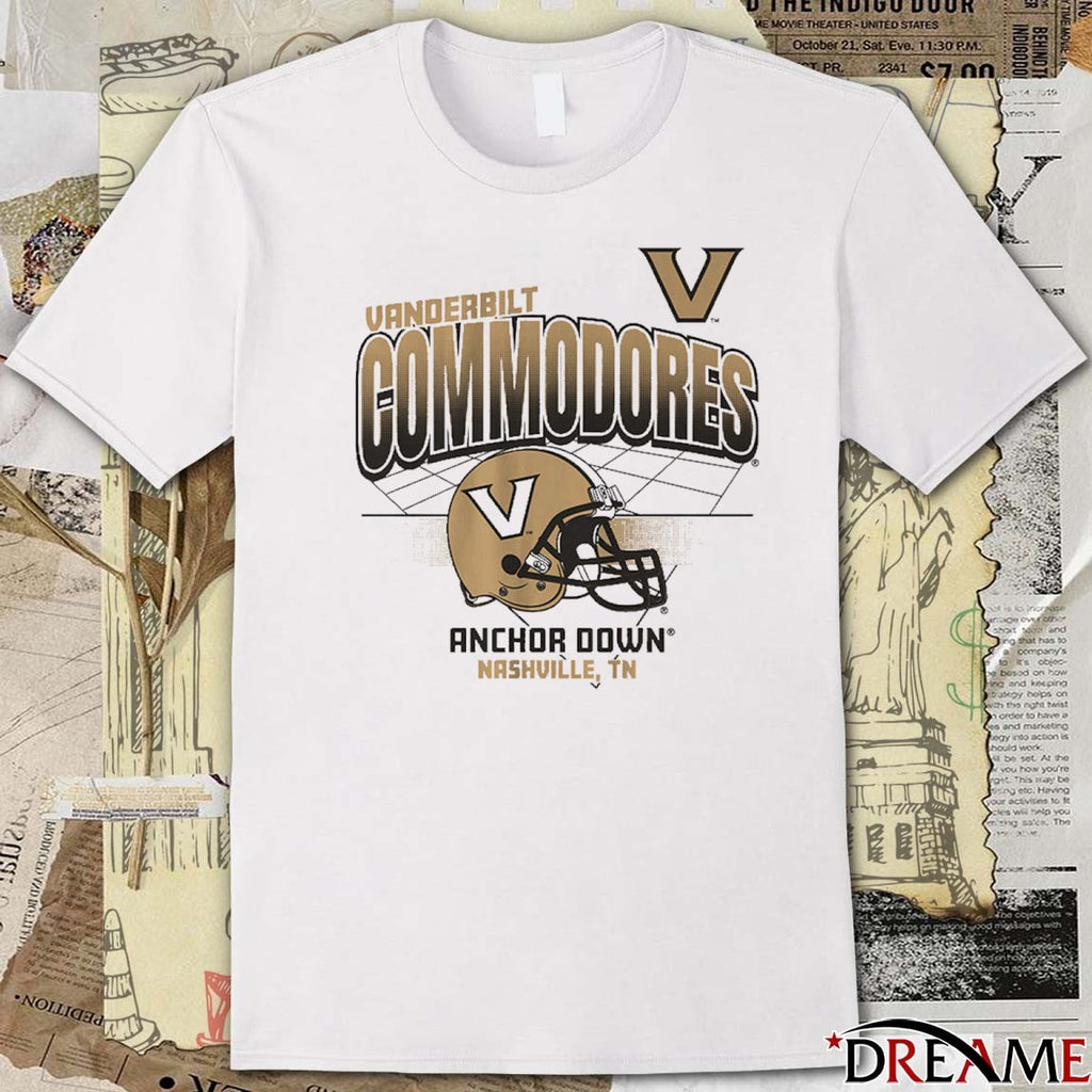Vanderbilt Commodores Anchor Down Nashville TN Helmet Grid NCAA 2025 t-shirt