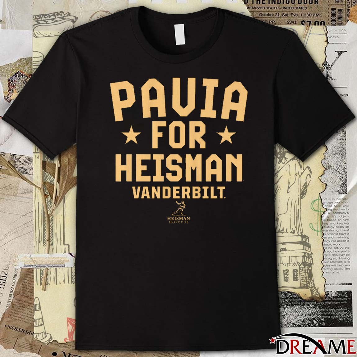 Vanderbilt Commodores Football Diego Pavia for Heisman 2025 t-shirt