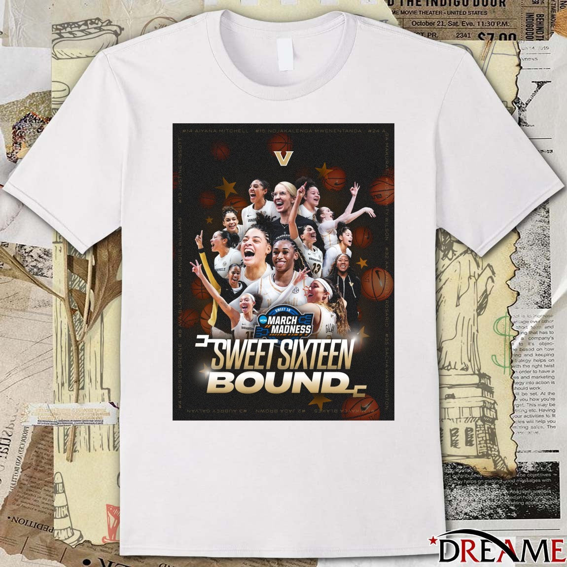 Vanderbilt Commodores WBB NCAA Sweet Sixteen Bound 2026 Poster t-shirt