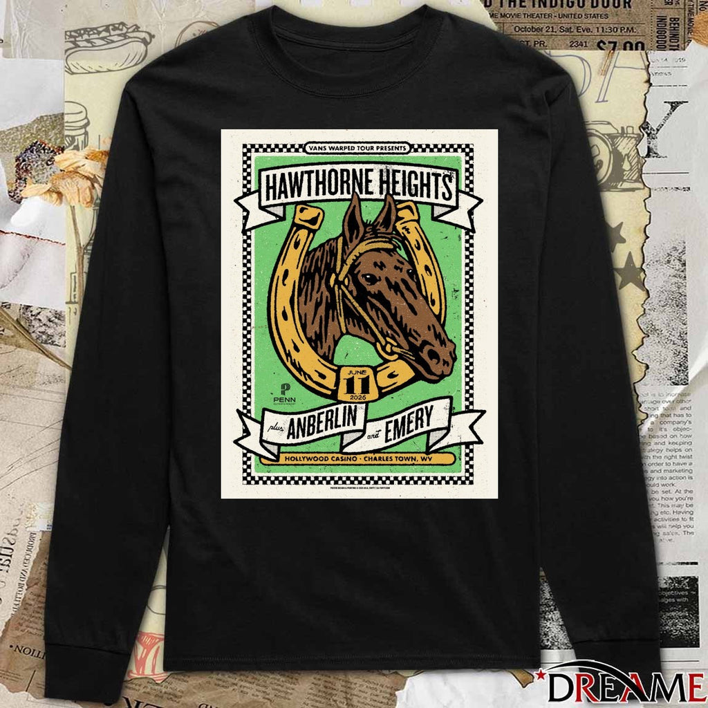 Vans Warped Tour Presents Hawthorne Heights Hollywood Casino Charles Town WV Poster t-shirt