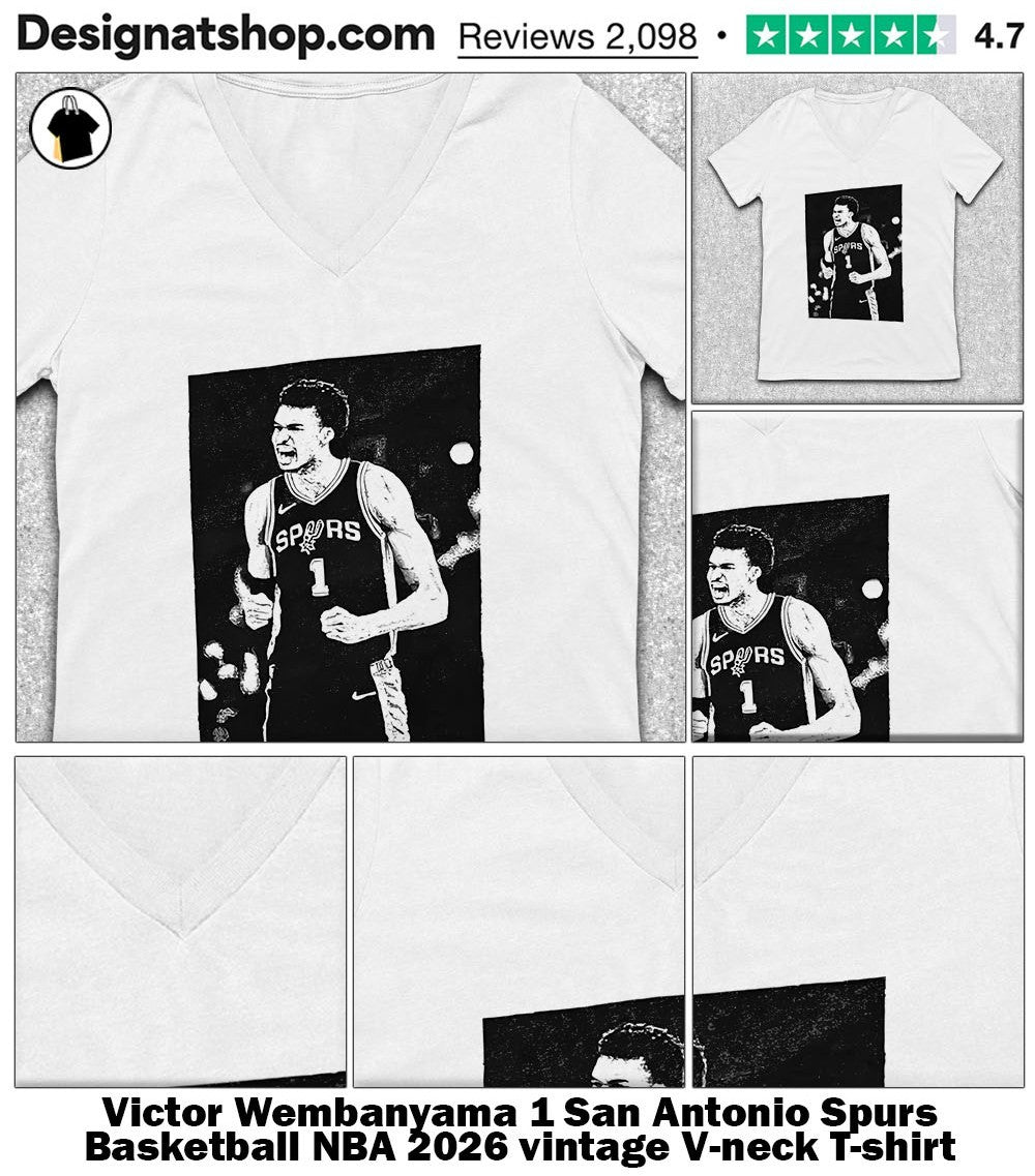 Victor Wembanyama 1 San Antonio Spurs Basketball NBA 2026 vintage shirt
