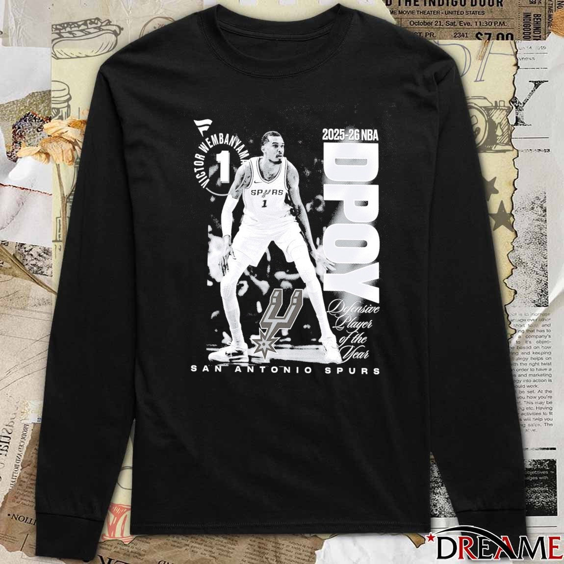 Victor Wembanyama San Antonio Spurs 2025-26 NBA Defensive Player of the Year Legacy t-shirt