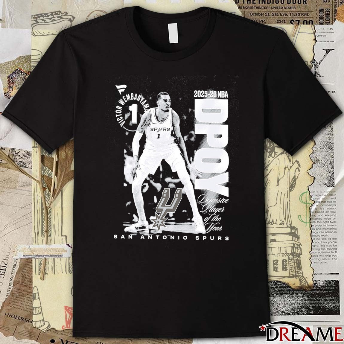 Victor Wembanyama San Antonio Spurs 2025-26 NBA Defensive Player of the Year Legacy t-shirt