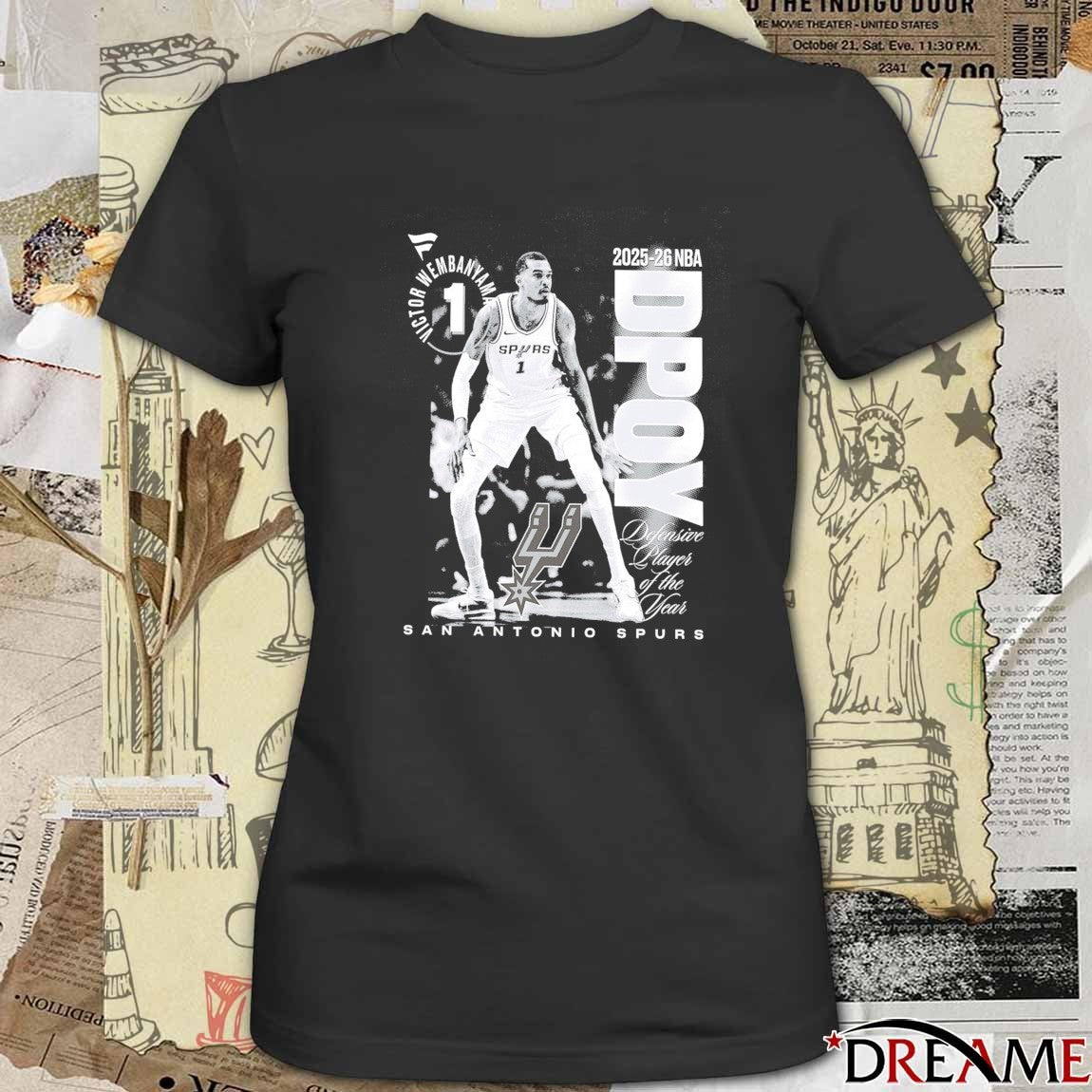 Victor Wembanyama San Antonio Spurs 2025-26 NBA Defensive Player of the Year Legacy t-shirt