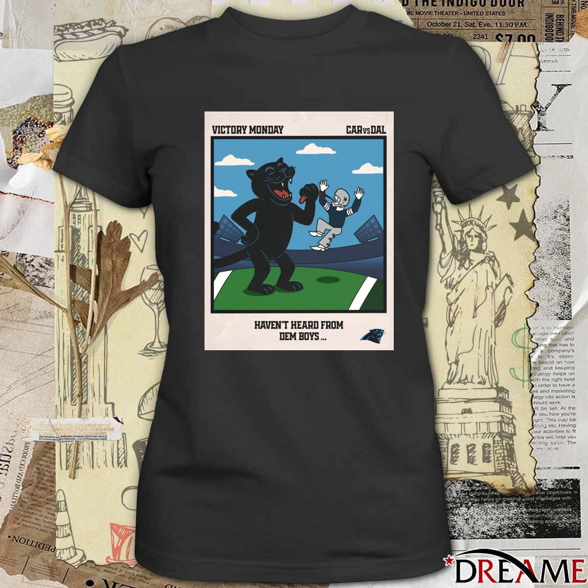 Victory Monday Carolina Panthers Vs Dallas Cowboys Haven’t Heard From Dem Boys Poster shirt