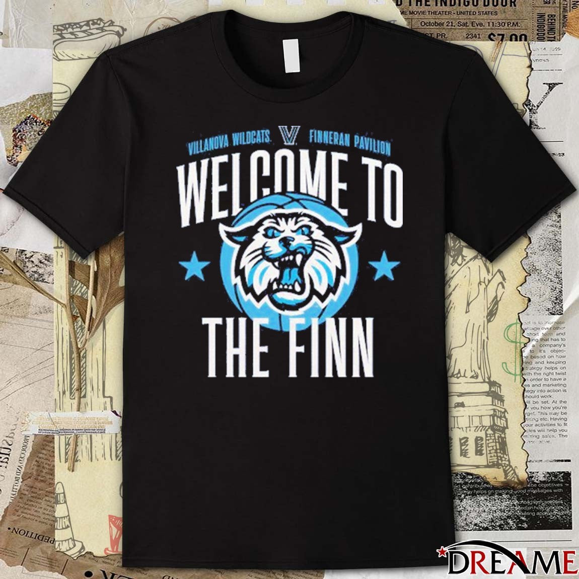 Villanova Wildcats Finneran Pavilion Welcome To The Fin t-shirt